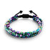 Mini Heiliges Geom | Regenbogen Hämatit x Rotguss | Dreireihiges Armband